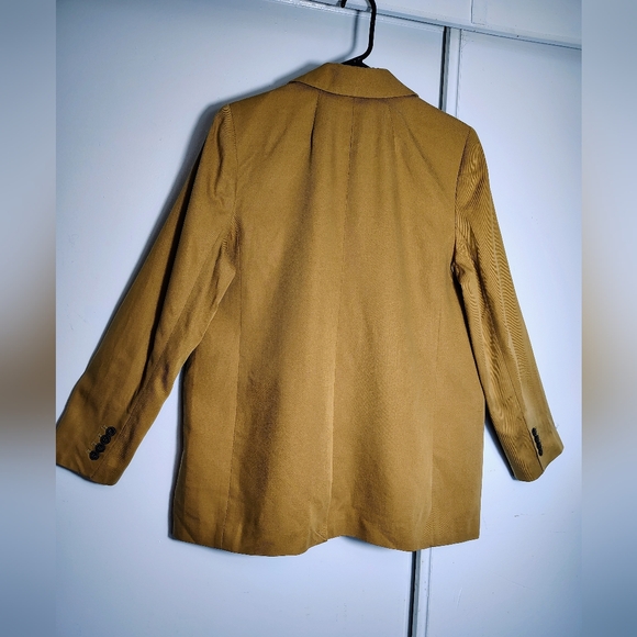 NWT Madewell The Larsen Blazer in drape-wave Toffee 1 button Closure L. - Picture 4 of 16